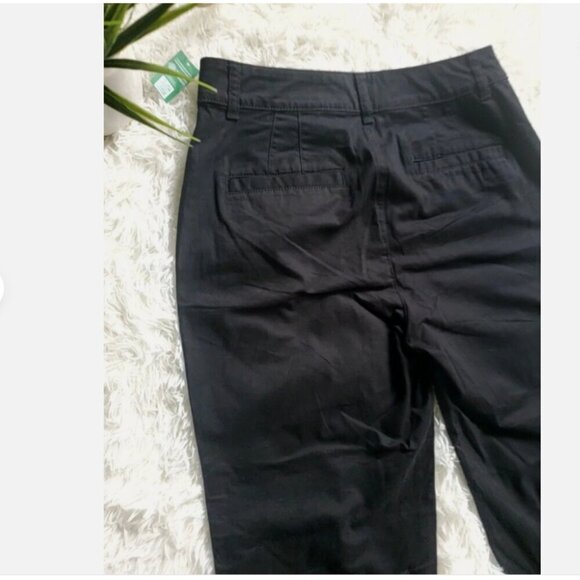 GAP High Rise Girlfriend Khakis Black Stretch Twill Pants Size 0 #819959 $60 NWT - Picture 12 of 12